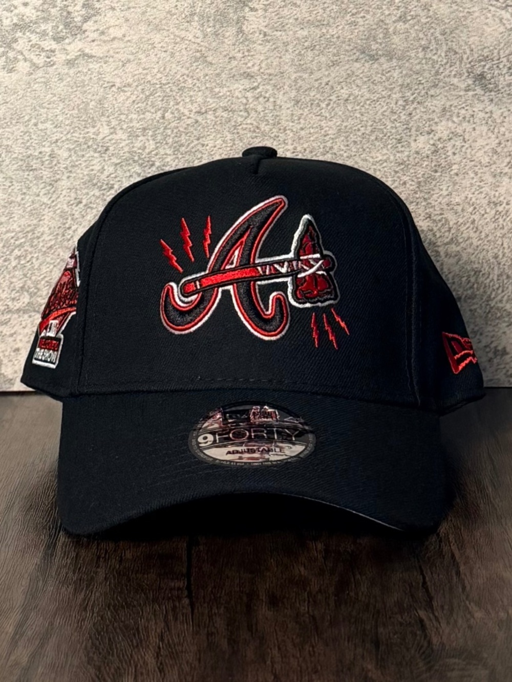 New Era 9FORTY Atlanta Braves⚡️1995 World Series Side Patch A-Frame MLB Hat NWT